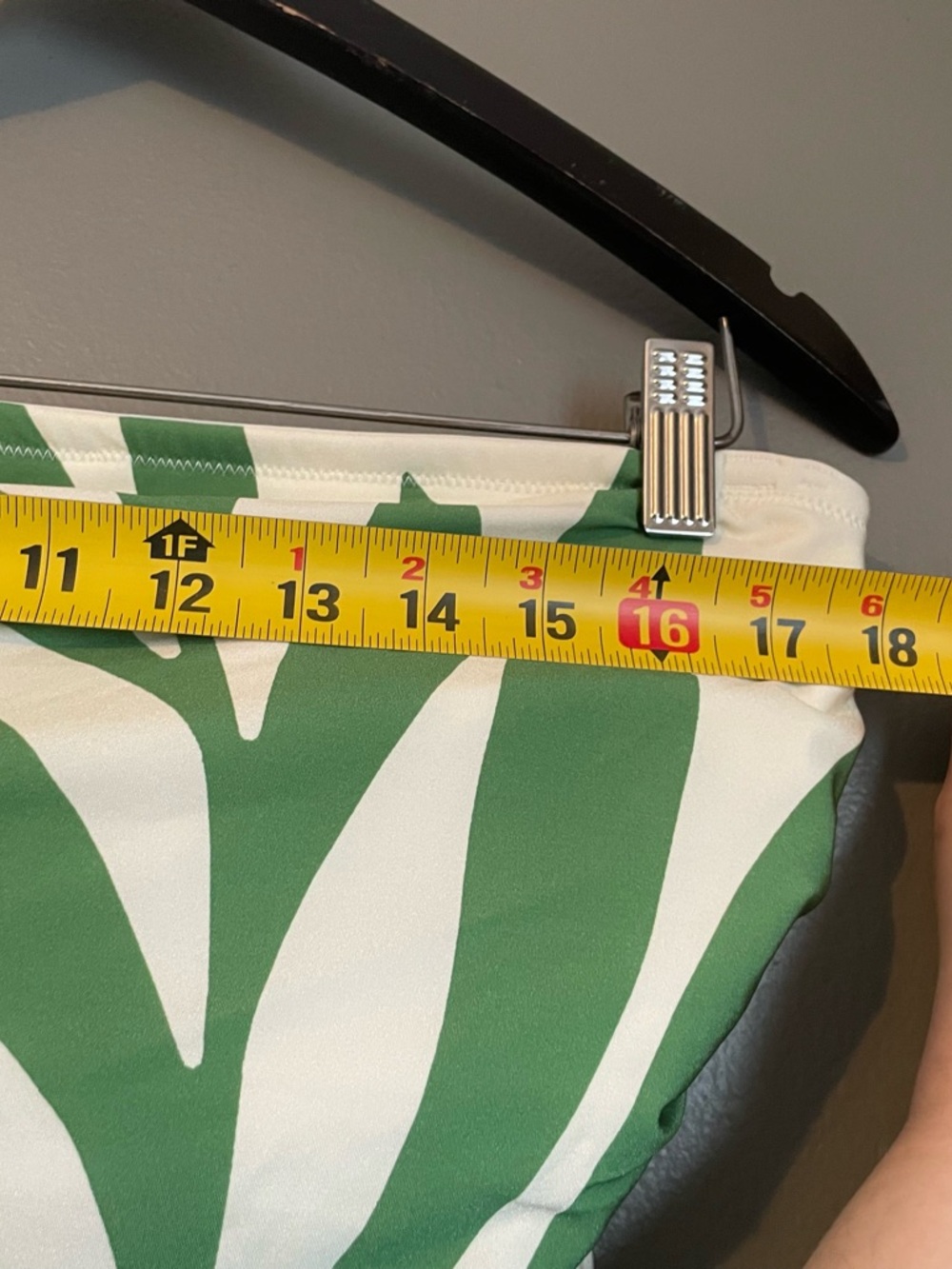 NWT & Other Stories Sz 12 Womens Green Leaf Strapless One-Piece Swimsuit Ret $98 - Picture 11 of 15